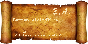 Bertan Almiréna névjegykártya